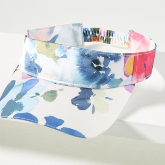 Anthropologie floral satin visor hat new without tags one size main image 6
